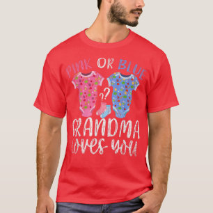 T-shirt Grand-Mère Rose Ou Bleue Vous Aime Futur Nana Genr