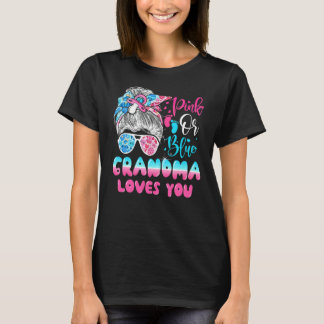 T-shirt Grand-Mère Rose Ou Bleue Vous Aime Genre Révéler M