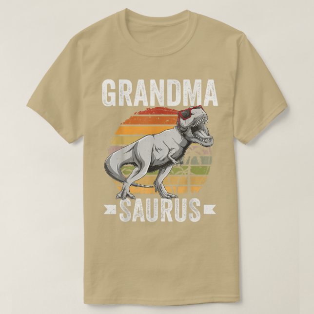 T-shirt Grand-mère Saurus Dinosaur Grandmasaurus Match de  (Design devant)