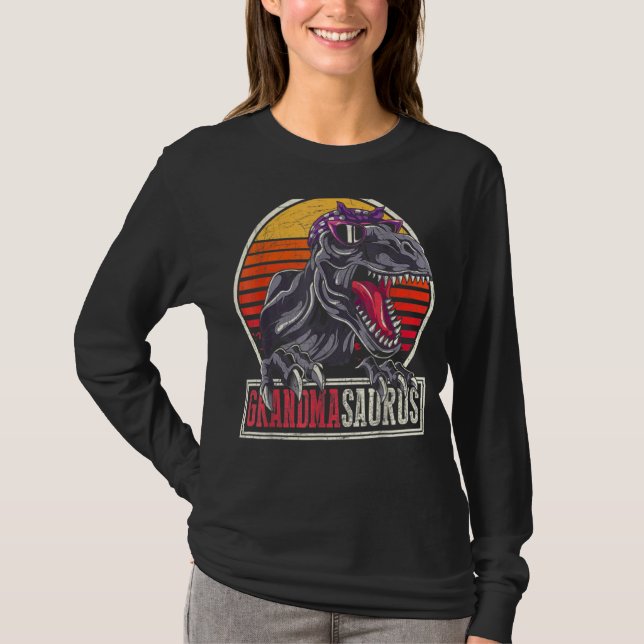 T-shirt Grand-mère Saurus Rex Dinosaur Grand-masaurus Fami (Devant)
