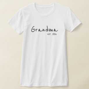 T-shirt Grand-mère Script Black établie