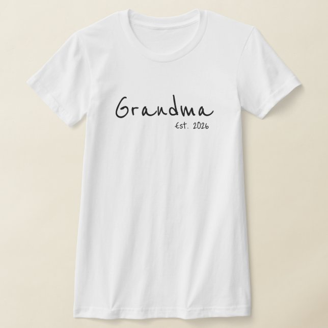 T-shirt Grand-mère Script Black établie  (Poser)