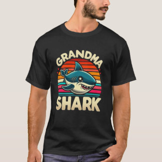 T-shirt Grand-mère Shark Funny Shark Matching Famille pour