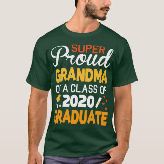 T-shirt Grand-Mère Super Fière D'Une Classe De 2020 Diplôm