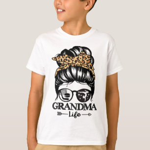 T-shirt Grand-mère Vie Chignon Méssy Cheveux Drôle Hockey