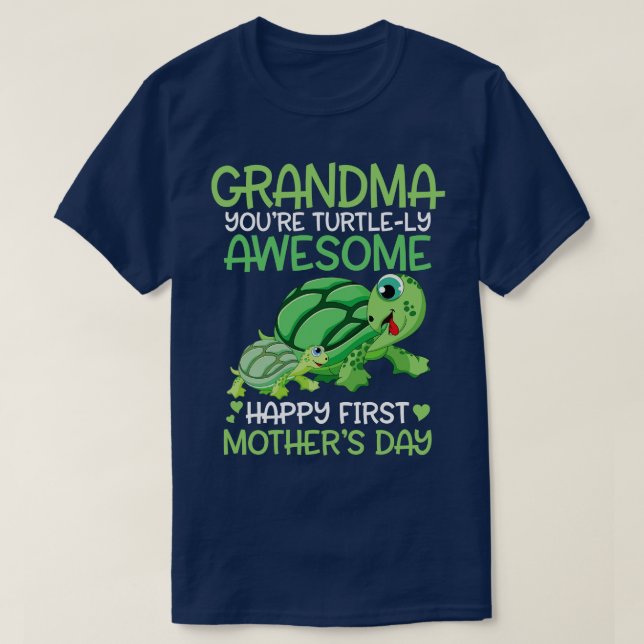 T-shirt Grand-Mère Vous Êtes Turtlly Awesome Heureux Notre (Design devant)
