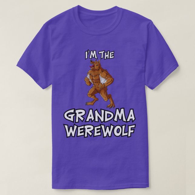 T-shirt Grand-mère Werewolf Halloween costume familial cor (Design devant)