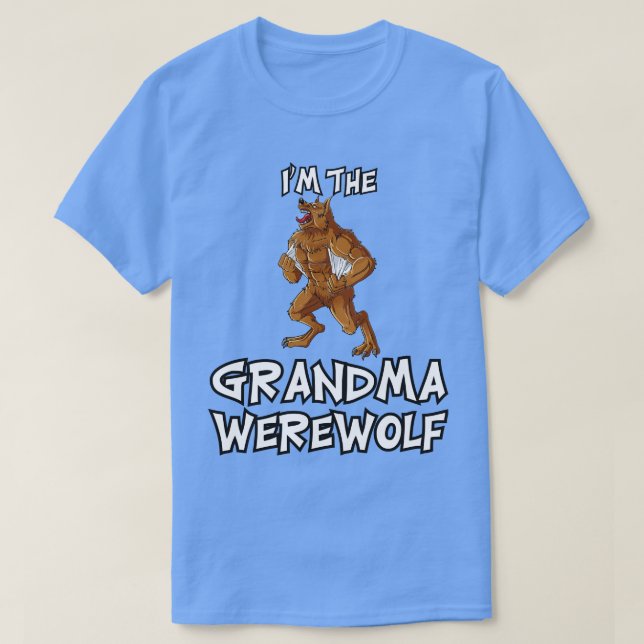 T-shirt Grand-mère Werewolf Halloween costume familial cor (Design devant)