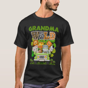 T-shirt Grand-mère Wild Zoo Thème Anniversaire Camion Safa