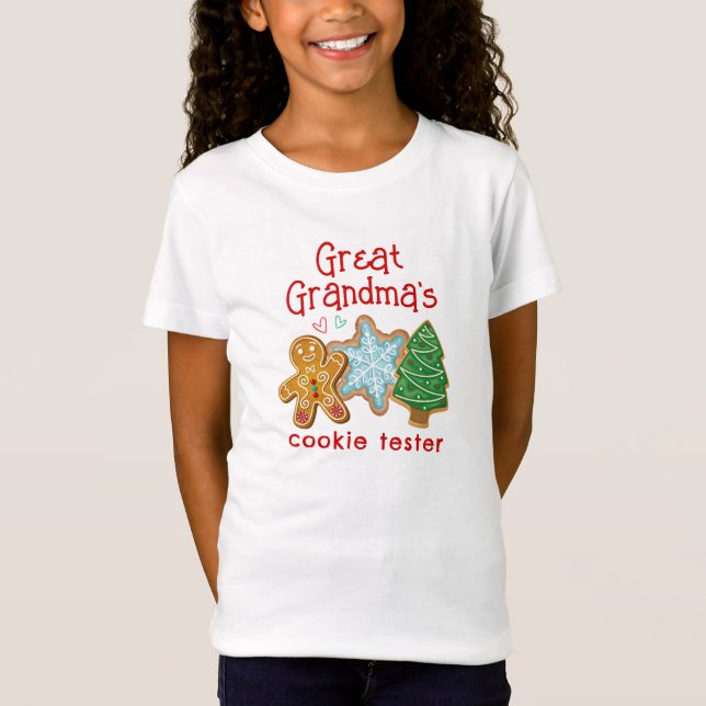 T-Shirt Grand-mère's Cookie Tester Christmas Cookie (Devant)