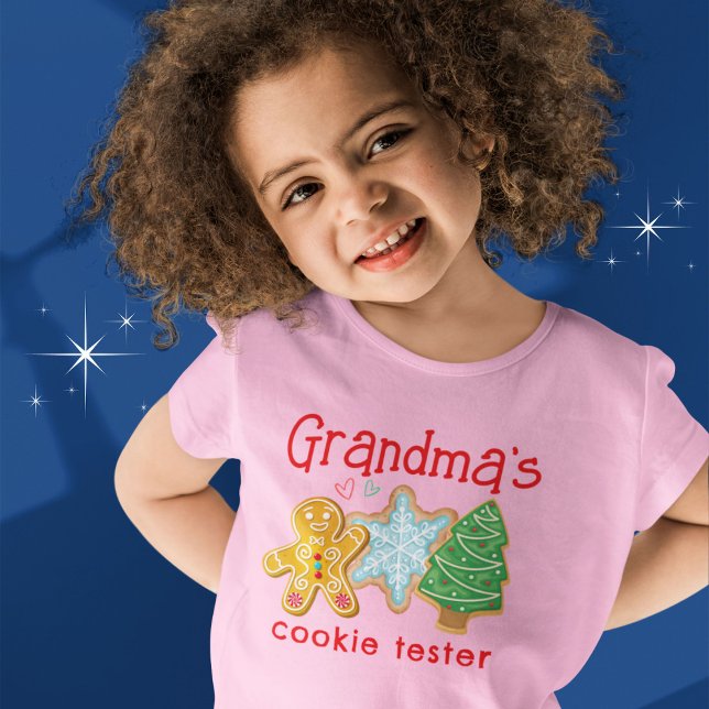 T-Shirt Grand-mère's Cookie Tester mignon Cookie de Noël (Customizable. Available in multiple colors, sizes and types. )