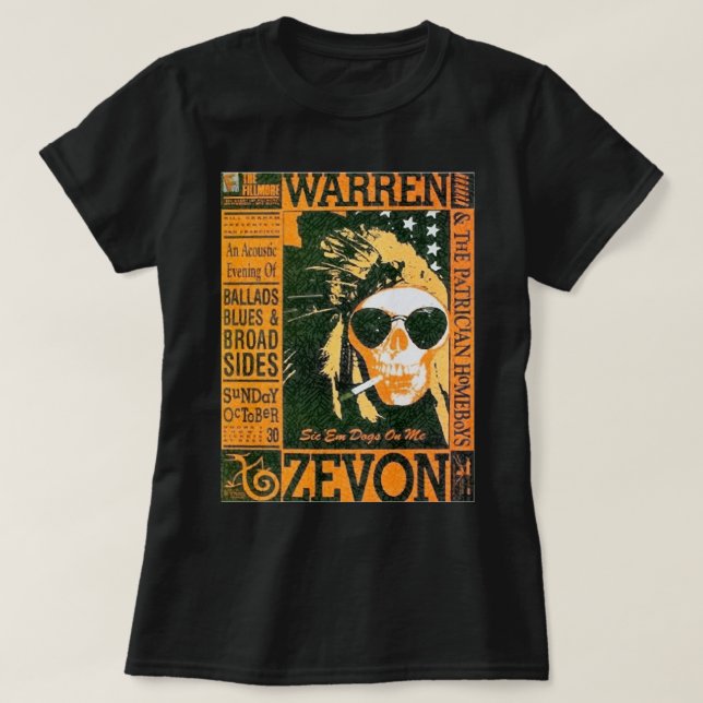 T-shirt Grand modèle Warren Art Zevon Cool graphique cadea (Design devant)