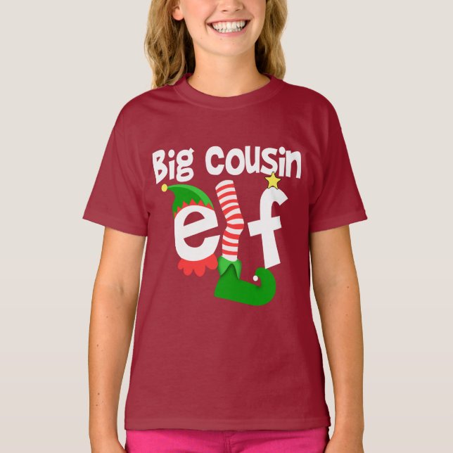 T-shirt Grand Noël d'Elf de cousin (Devant)