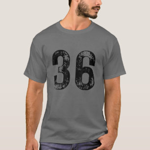 T-shirt Grand Numéro 36 Pour Anniversaire Trente Siz K-Pop