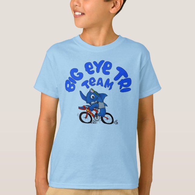 T-shirt grand oeil tri Bleu (Devant)