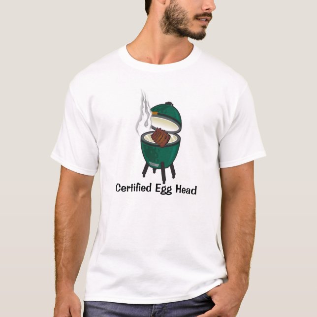T-shirt Grand oeuf vert, tête certifiée d'oeufs (Devant)