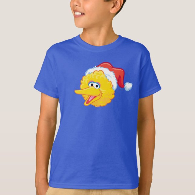 T-shirt Grand Oiseau chapeau de Noël (Devant)