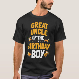 T-shirt Grand Oncle De L'Anniversaire Boy Construction Tra