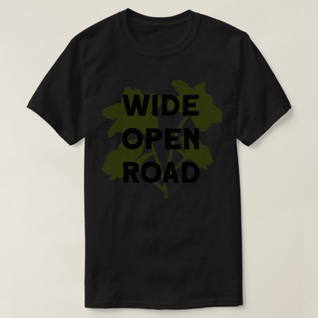 T-shirt Grand ouvert Route vert noir (Design devant)