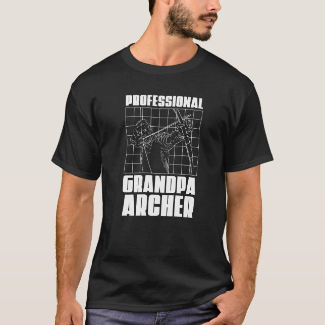 T-shirt Grand-pa professionnel Archer Archer Bow Archer Gr (Devant)