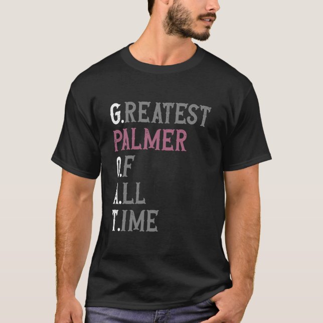 T-shirt Grand Palmer de tous les temps GOAT Palmer (Devant)