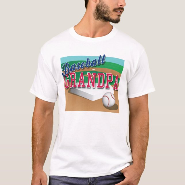 T-shirt Grand-papa de base-ball (Devant)