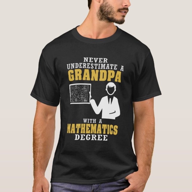 T-shirt Grand-papa de degré de mathématiques (Devant)