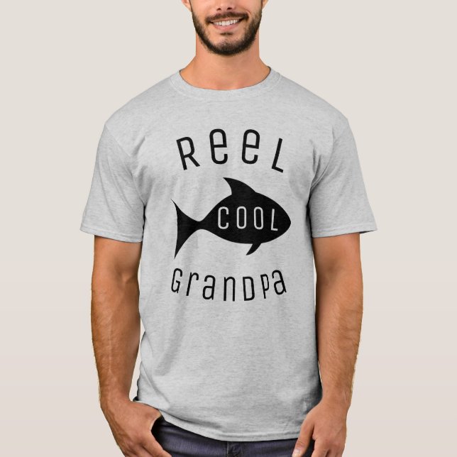 T-shirt Grand-papa frais de pêche de bobine (Devant)