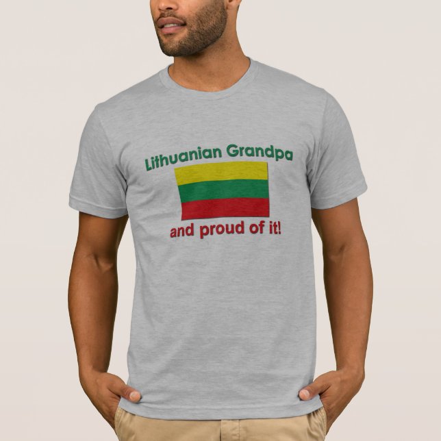 T-shirt Grand-papa lithuanien fier (Devant)