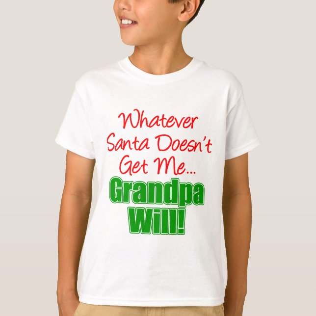 T-shirt Grand-papa meilleur que Père Noël (Devant)