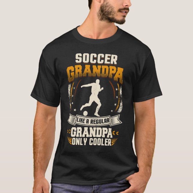 T-shirt Grand-papa régulier de grand-papa du football (Devant)