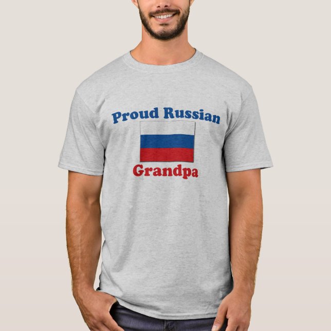 T-shirt Grand-papa russe fier (Devant)