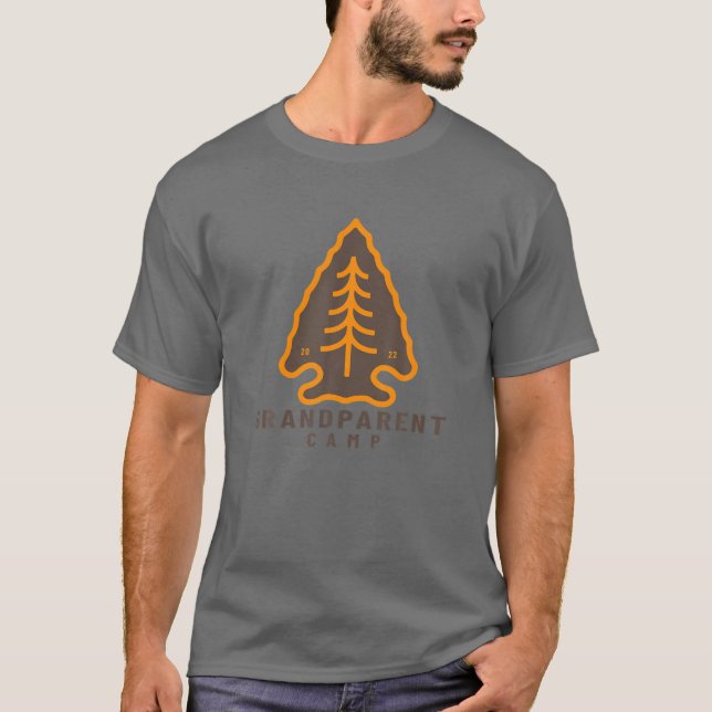 T-shirt Grand-Parent Camp 2022 Semaine de Camping Familial (Devant)