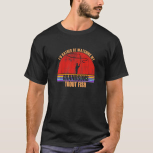 T-shirt Grand-Parent Plutôt Observer La Truite Poisson Gra