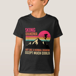 T-shirt Grand-parent Skiant Grand-mère Tout Comme Une Gran