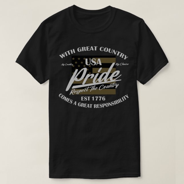 T-SHIRT GRAND PAYS D'AMÉRIQUE (Design devant)