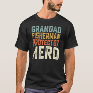 T-shirt Grand pêcheur protecteur héros drôle