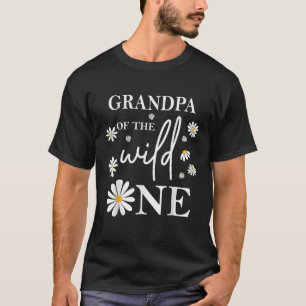 T-shirt Grand-père 1er anniversaire Wild One Daisy Flower
