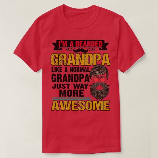 T-shirt Grand-père à poils 7 (Design devant)