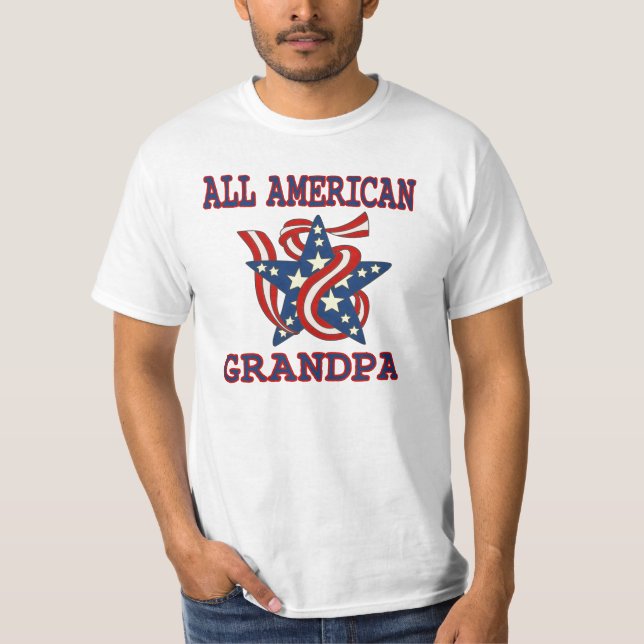 T-shirt Grand-père américain Patriotique (Devant)
