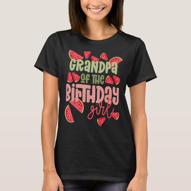 T-shirt Grand-Père Anniversaire Un Dans Un Melon Watermelo (Devant)