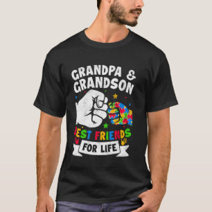 T-shirt Grand-père autiste et petits-fils amis pour la vie
