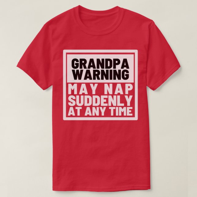 T-shirt Grand-père Avertissement mai faire la sieste souda (Design devant)