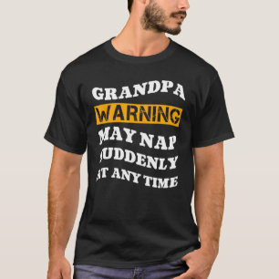 T-shirt Grand-Père Avertissement Peut Tomber Soudainement