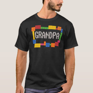 T-shirt Grand-père Blocs Maître Constructeur de briques Na