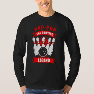 T-shirt Grand-père Bowler Dix broches POP Legend Bowling
