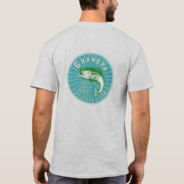 T-shirt "Grand-père, c'est mon pote de pêche" (Dos)