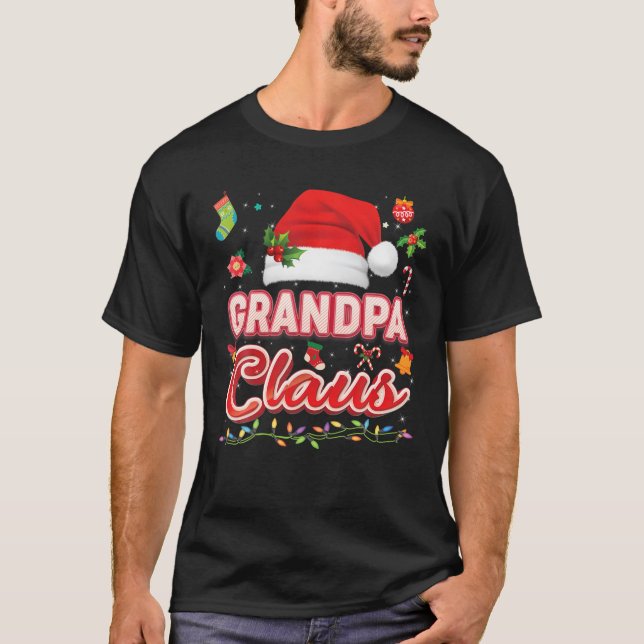 T-shirt Grand-père Claus jumelage famille Noël Père Noël P (Devant)