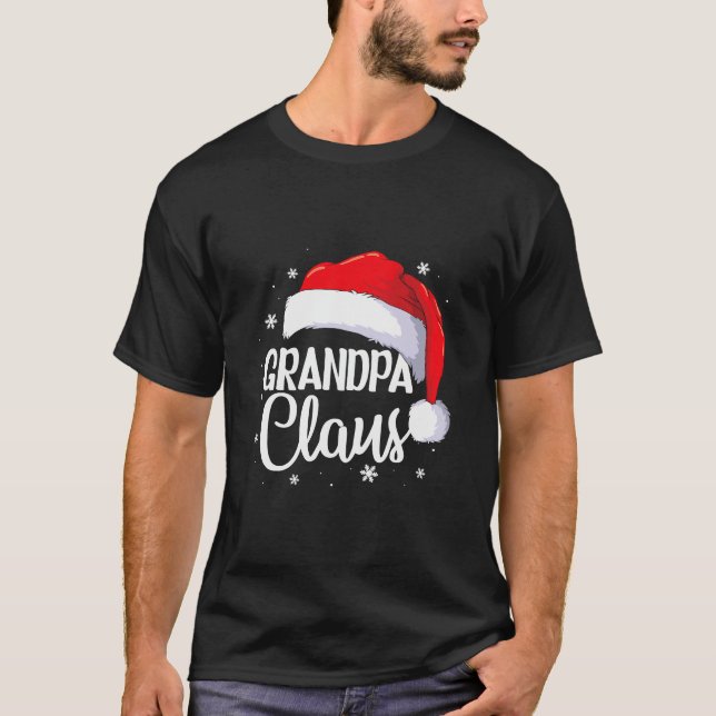 T-shirt Grand-père Claus Noël Famille Pyjama Père Noël Cha (Devant)