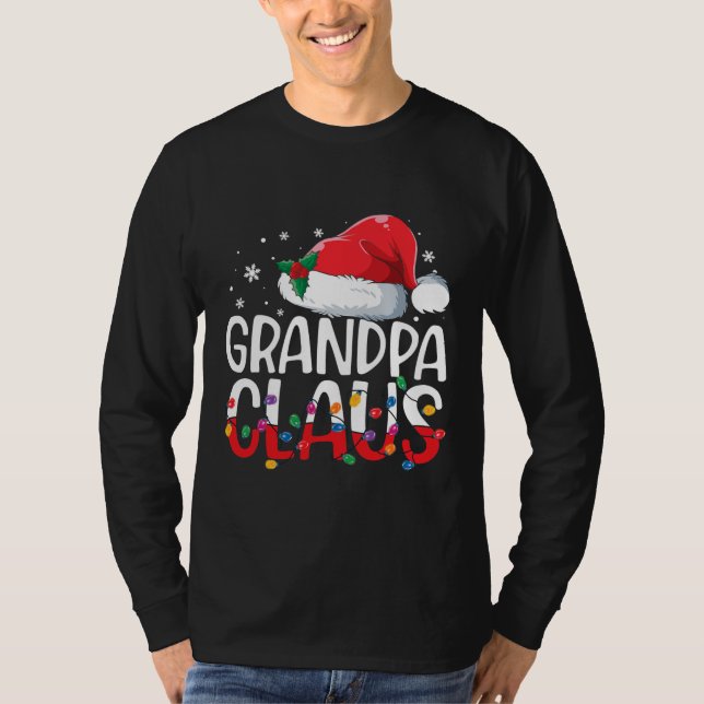T-shirt Grand-père Claus Pyjamas de Noël Famille de jumela (Devant)